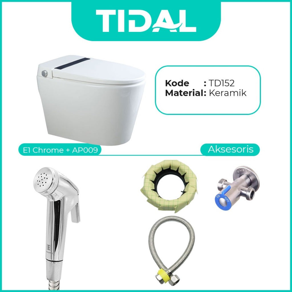 TIDAL Toilet / Kloset Duduk Soft Close Tidal TD152 White