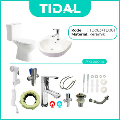 Bundling Toilet Duduk dan Wastafel Tidal TD081 Series Bundle TD083 TD112 TD080 TD087 TD079