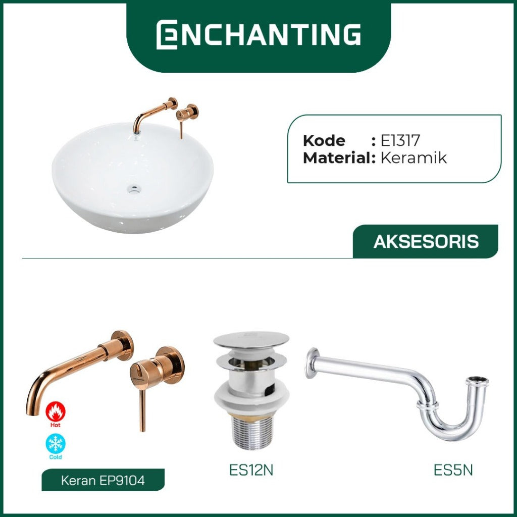 Wastafel Cuci Tangan Keramik Europe Enchanting E1317