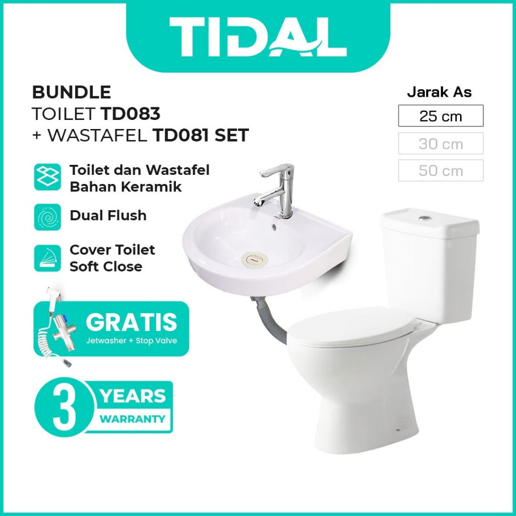 Bundling Toilet Duduk dan Wastafel Tidal TD081 Series Bundle TD083 TD112 TD080 TD087 TD079