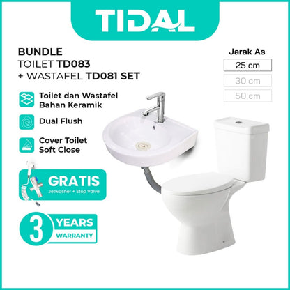 Bundling Toilet Duduk dan Wastafel Tidal TD081 Series Bundle TD083 TD112 TD080 TD087 TD079