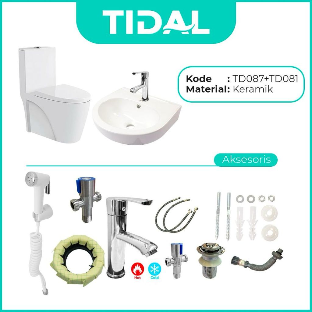 Bundling Toilet Duduk dan Wastafel Tidal TD081 Series Bundle TD083 TD112 TD080 TD087 TD079