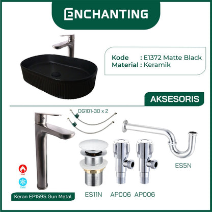 ENCHANTING Wastafel Meja Cuci Tangan Keramik Europe Enchanting E1372