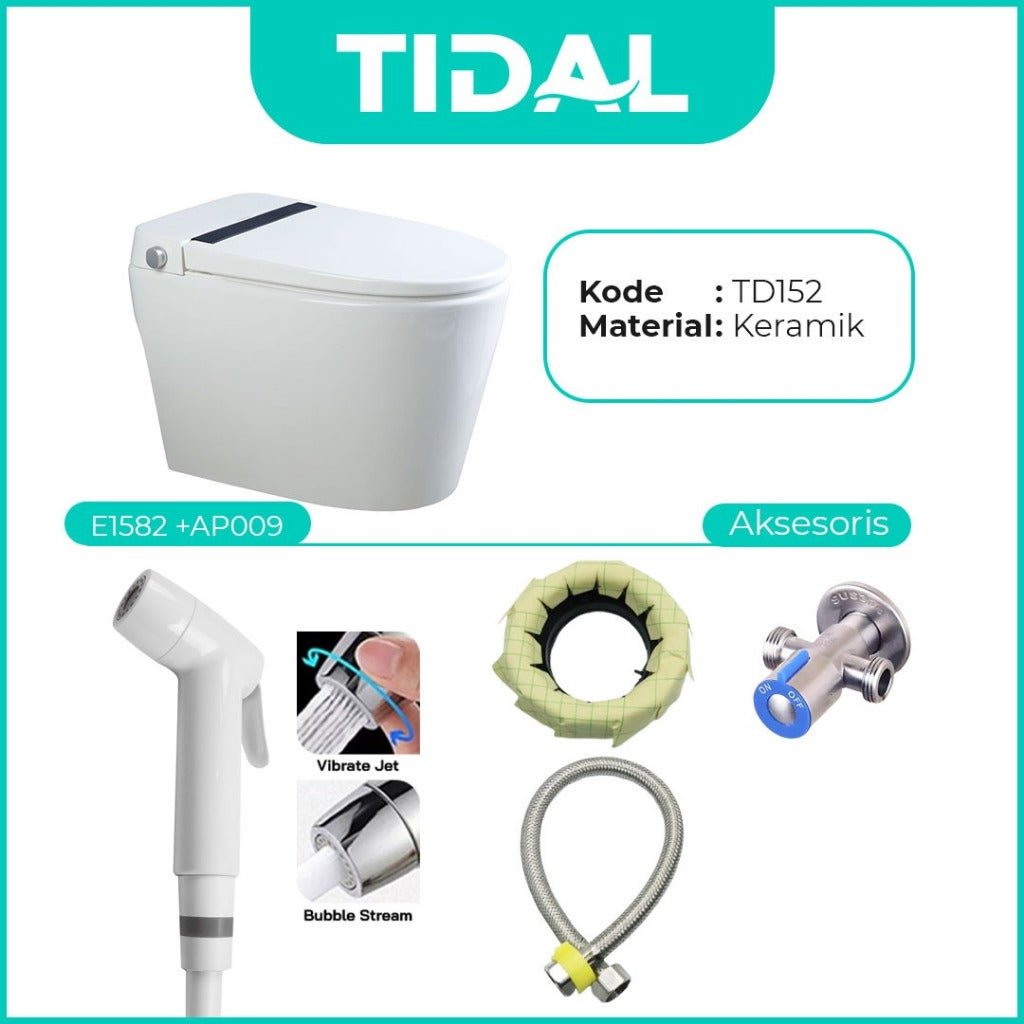 TIDAL Toilet / Kloset Duduk Soft Close Tidal TD152 White