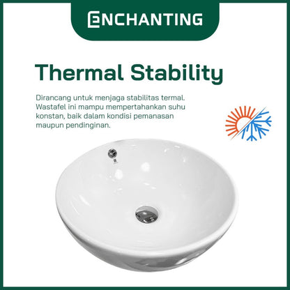 Wastafel Cuci Tangan Keramik Europe Enchanting E1317