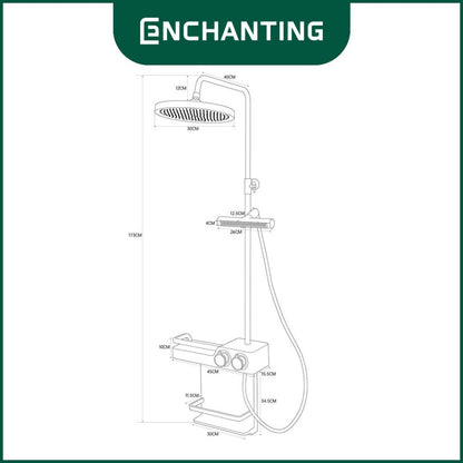 ENCHANTING Shower Set Tiang Mandi Bathroom Kran Panas Dingin Kokoh Modern Minimalis E1772