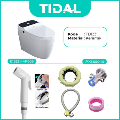 TIDAL Toilet Kloset Duduk Soft Close Powerful Flush Tidal TD133