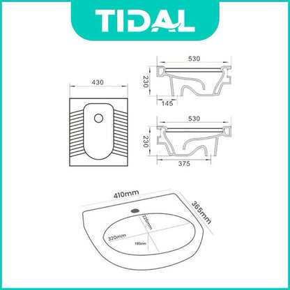 Bundling Toilet Duduk dan Wastafel Tidal TD081 Series Bundle TD083 TD112 TD080 TD087 TD079