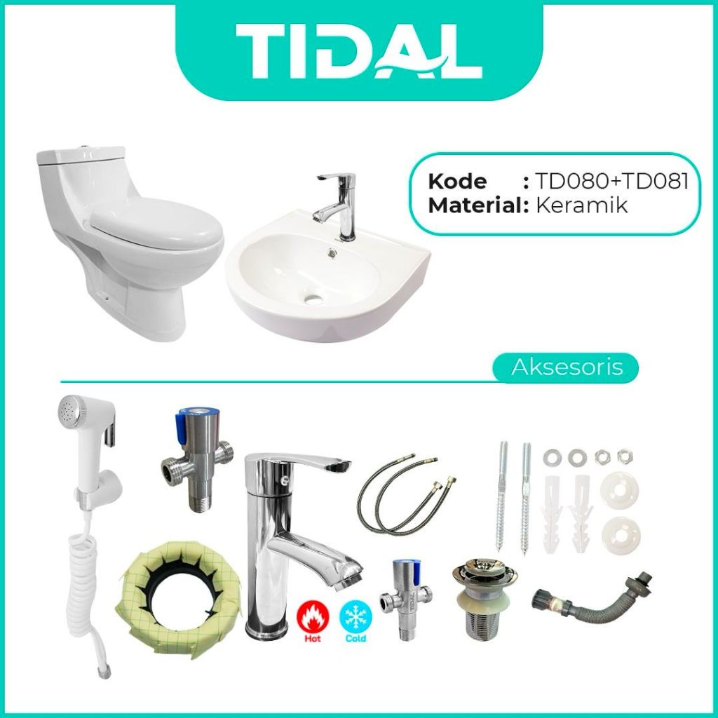 Bundling Toilet Duduk dan Wastafel Tidal TD081 Series Bundle TD083 TD112 TD080 TD087 TD079