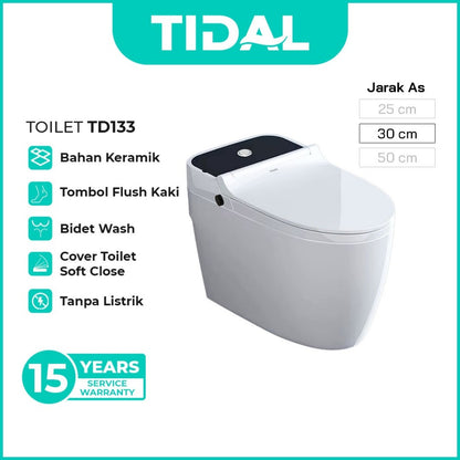 TIDAL Toilet Kloset Duduk Soft Close Powerful Flush Tidal TD133