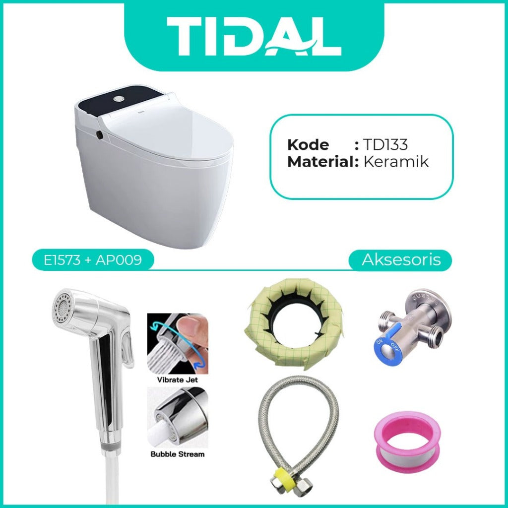 TIDAL Toilet Kloset Duduk Soft Close Powerful Flush Tidal TD133
