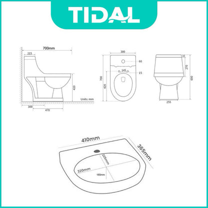 Bundling Toilet Duduk dan Wastafel Tidal TD081 Series Bundle TD083 TD112 TD080 TD087 TD079