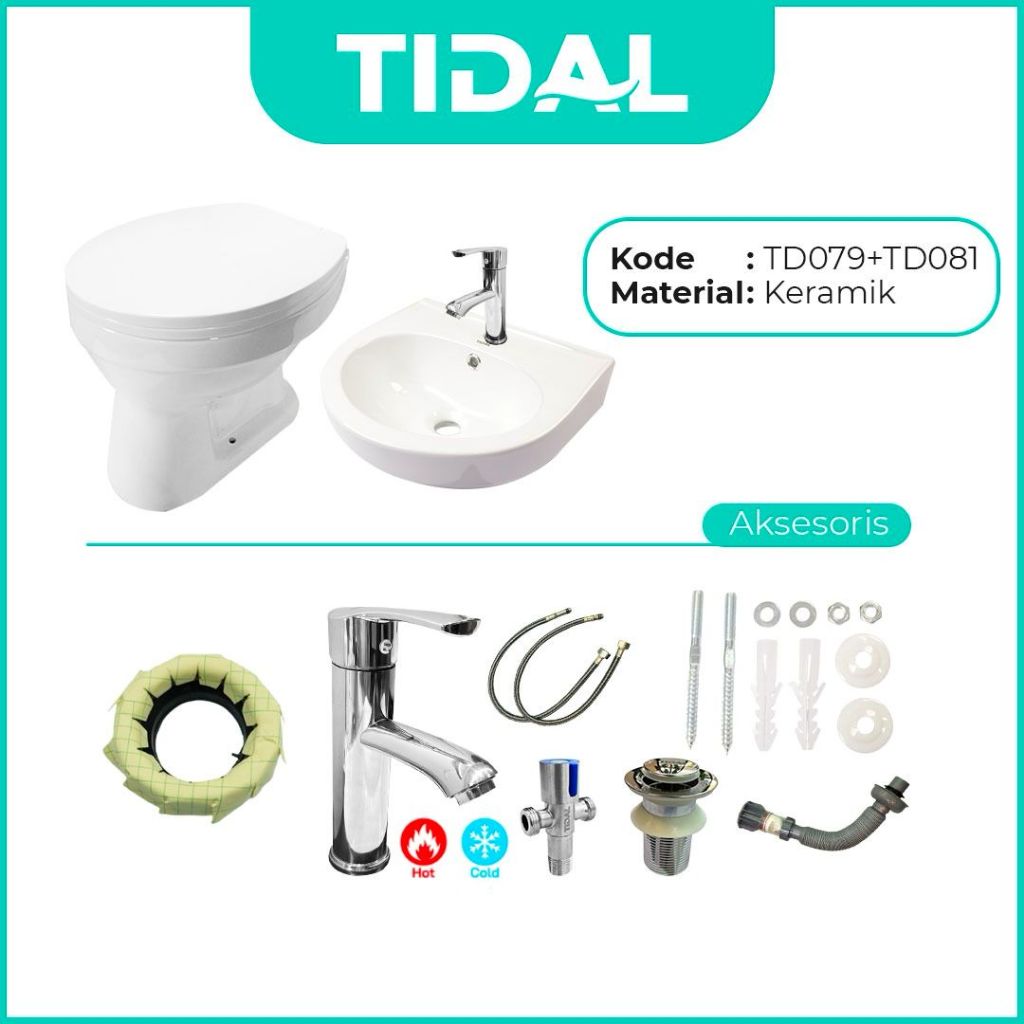 Bundling Toilet Duduk dan Wastafel Tidal TD081 Series Bundle TD083 TD112 TD080 TD087 TD079