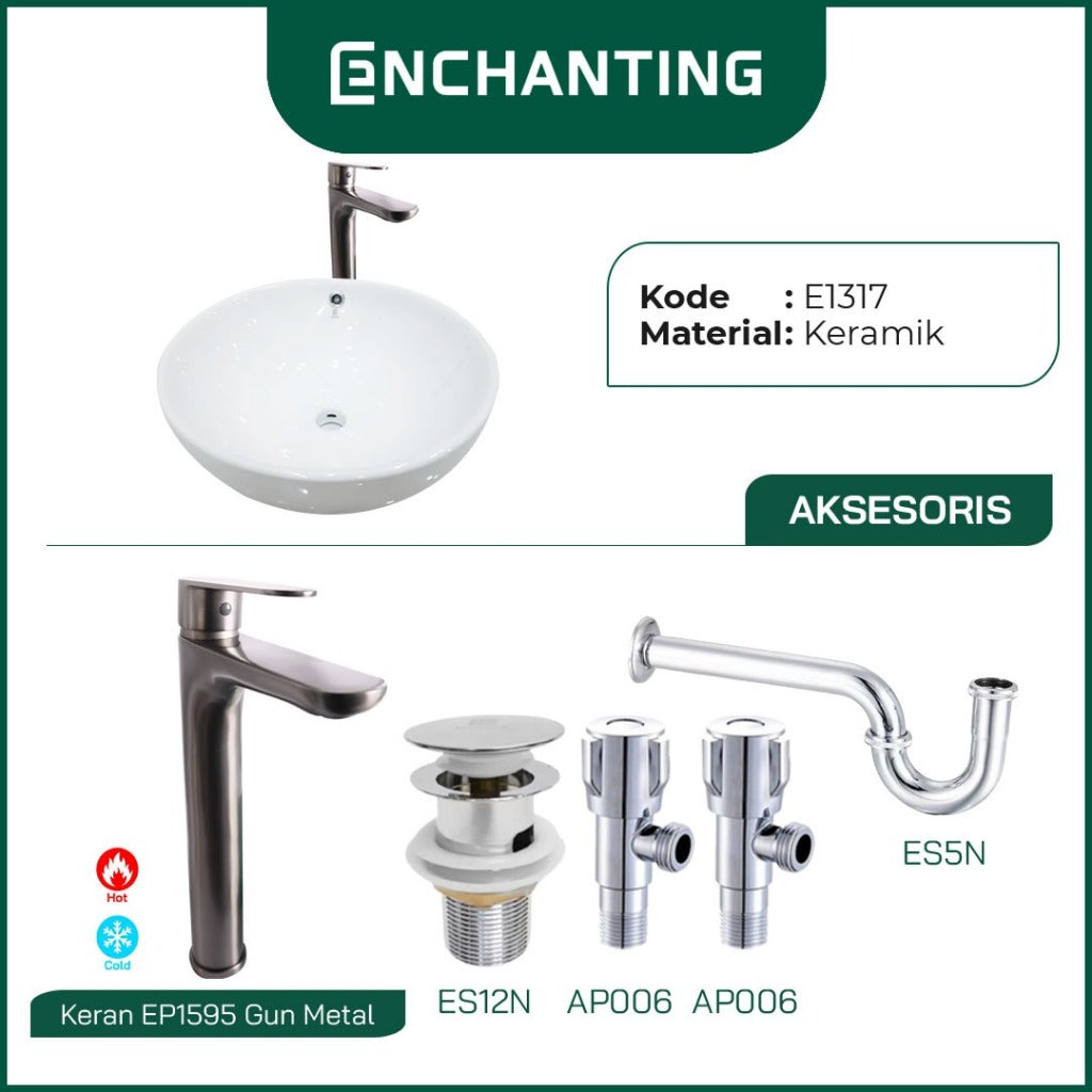 Wastafel Cuci Tangan Keramik Europe Enchanting E1317