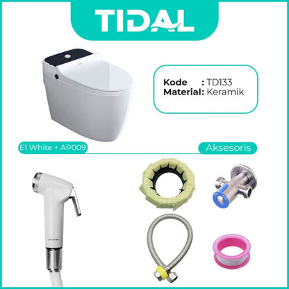 TIDAL Toilet Kloset Duduk Soft Close Powerful Flush Tidal TD133