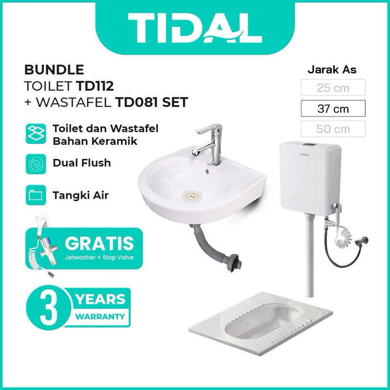 Bundling Toilet Duduk dan Wastafel Tidal TD081 Series Bundle TD083 TD112 TD080 TD087 TD079