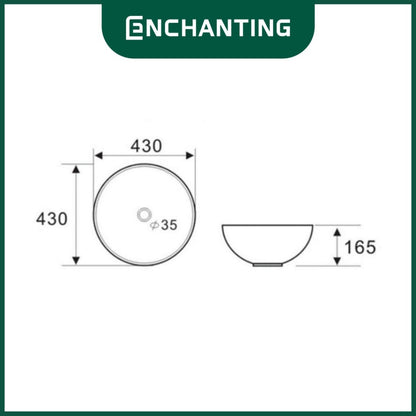 Wastafel Cuci Tangan Keramik Europe Enchanting E1317