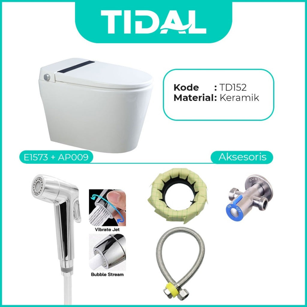 TIDAL Toilet / Kloset Duduk Soft Close Tidal TD152 White