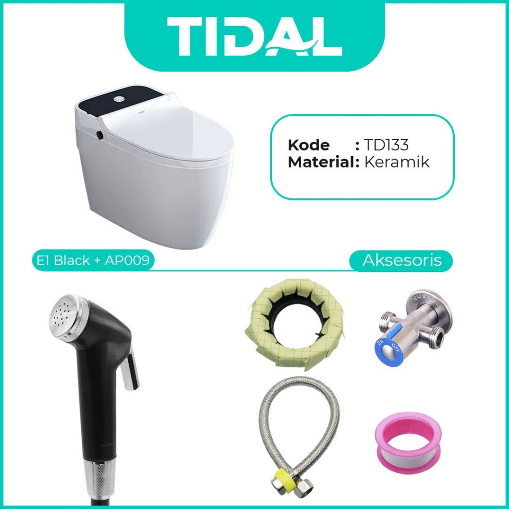 TIDAL Toilet Kloset Duduk Soft Close Powerful Flush Tidal TD133