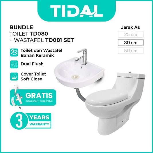 Bundling Toilet Duduk dan Wastafel Tidal TD081 Series Bundle TD083 TD112 TD080 TD087 TD079