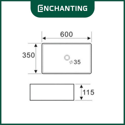 SET Wastafel Cuci Tangan Europe Enchanting E1559 Full Keramik