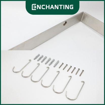 ENCHANTING Rak Gantung Dinding Material ABS Minimalis Tebal Kokoh Anti Karat 6 Hook Europe Enchanting E267