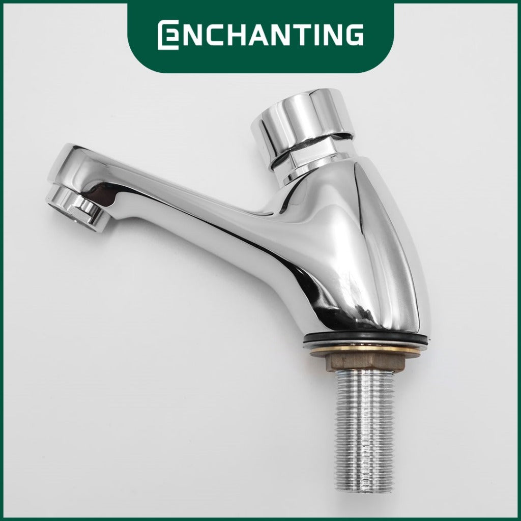 ENCHANTING Kran Kamar Mandi / Kran Tembok Chrome Bergaransi E131