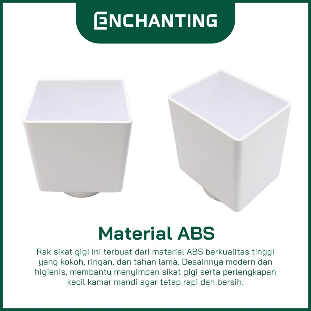 ENCHANTING Rak Sikat Gigi Material ABS Minimalis Tebal Kokoh Europe Enchanting E268