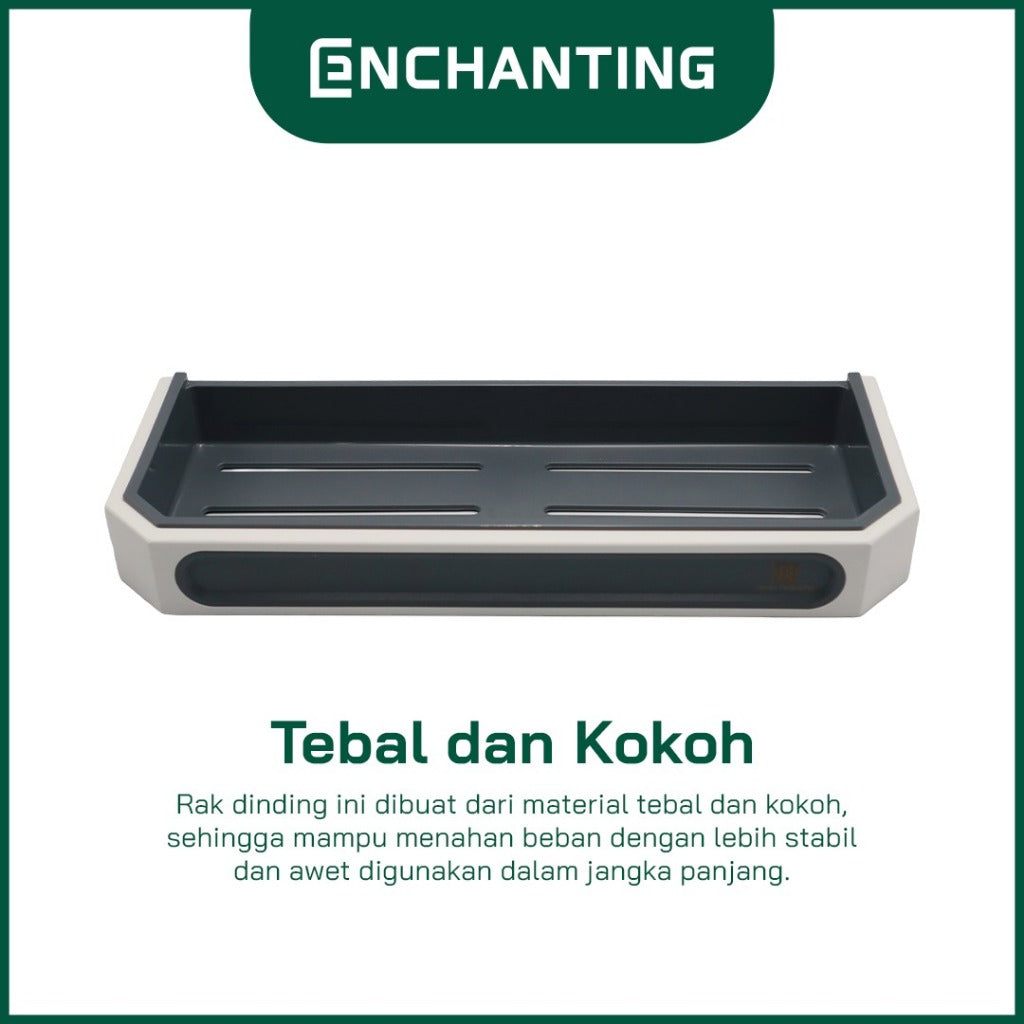 ENCHANTING Rak Dinding Material ABS Minimalis Tebal Kokoh White Grey Europe Enchanting E288