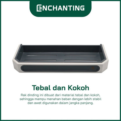 ENCHANTING Rak Dinding Material ABS Minimalis Tebal Kokoh White Grey Europe Enchanting E288