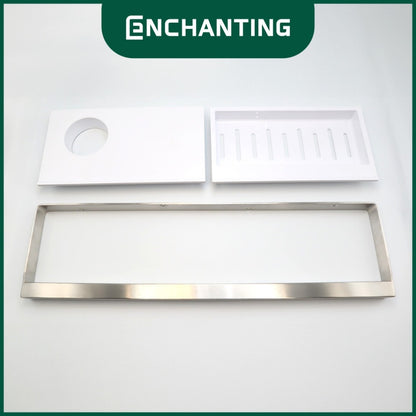 ENCHANTING Rak Gantung Dinding Material ABS Minimalis Tebal Kokoh Anti Karat 4 Hook Europe Enchanting E269