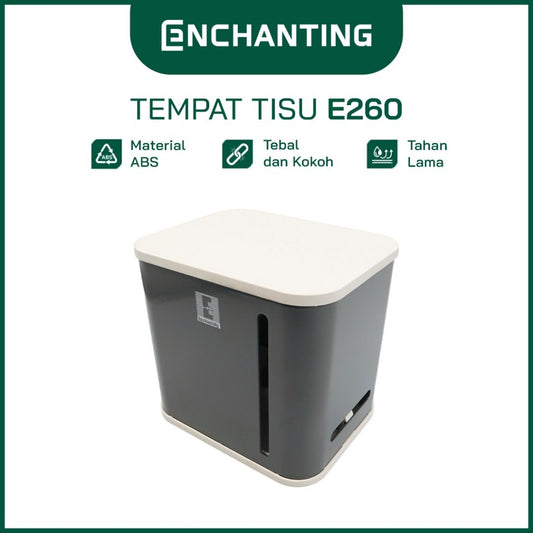 ENCHANTING Tempat Tissue Kamar Mandi Material ABS Minimalis Tebal Kokoh Europe Enchanting E260