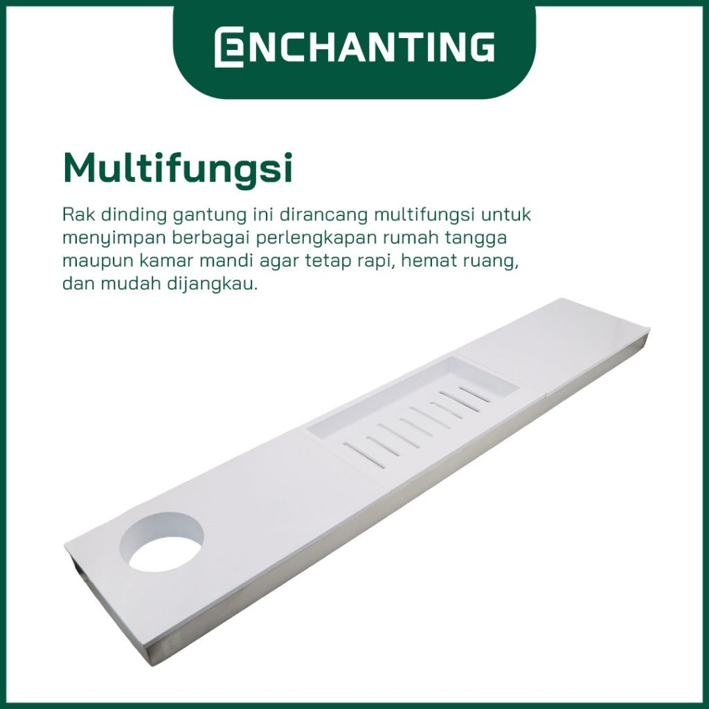 ENCHANTING Rak Gantung Dinding Material ABS Minimalis Tebal Kokoh Anti Karat 6 Hook Europe Enchanting E267