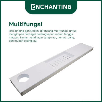 ENCHANTING Rak Gantung Dinding Material ABS Minimalis Tebal Kokoh Anti Karat 6 Hook Europe Enchanting E267