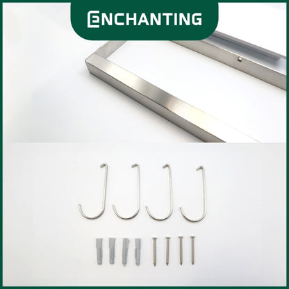 ENCHANTING Rak Gantung Dinding Material ABS Minimalis Tebal Kokoh Anti Karat 4 Hook Europe Enchanting E269
