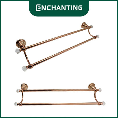 ENCHANTING Rak Handuk Material Stainless Steel Tahan Lama Anti Karat Rose Gold Europe Enchanting E1121