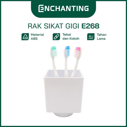 ENCHANTING Rak Sikat Gigi Material ABS Minimalis Tebal Kokoh Europe Enchanting E268