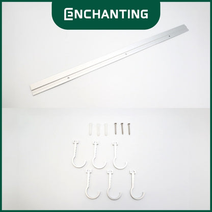 ENCHANTING Rak Dapur Dinding Material Alumunium Minimalis Tebal Kokoh 6 Hook Europe Enchanting EE188