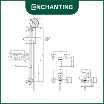 Paket Shower Set Mandi Europe Enchanting E110+E1571