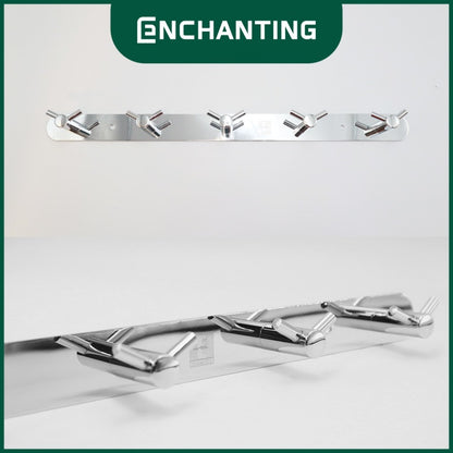 ENCHANTING Gantungan Baju Handuk Kamar Mandi Chrome Robe Hook Stainless Steel 5 Hook Minimalis Tahan Lama Europe Enchanting E162 - 5 Hook