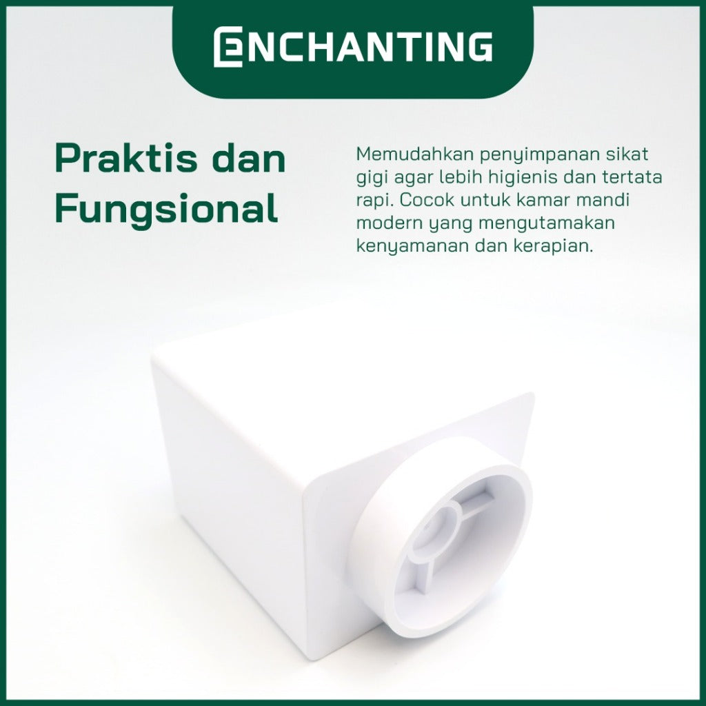 ENCHANTING Rak Sikat Gigi Material ABS Minimalis Tebal Kokoh Europe Enchanting E268
