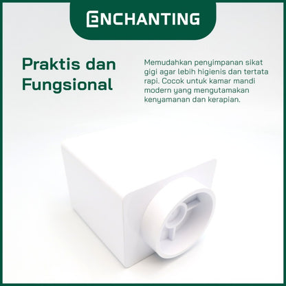ENCHANTING Rak Sikat Gigi Material ABS Minimalis Tebal Kokoh Europe Enchanting E268