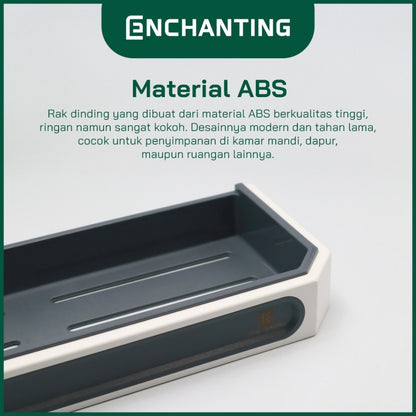 ENCHANTING Rak Dinding Material ABS Minimalis Tebal Kokoh White Grey Europe Enchanting E288