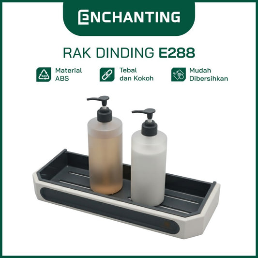 ENCHANTING Rak Dinding Material ABS Minimalis Tebal Kokoh White Grey Europe Enchanting E288