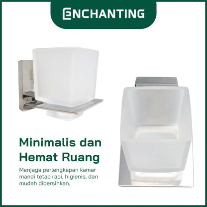ENCHANTING Single Tumbler Holder Material Holder Stainless Material Tumbler Kaca Tebal Kokoh Europe Enchanting E6023