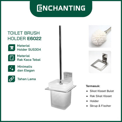 ENCHANTING Toilet Brush Holder Material Holder Stainless Minimalis Tebal Kokoh Europe Enchanting E6022