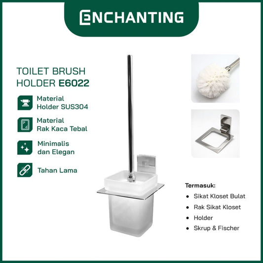 ENCHANTING Toilet Brush Holder Material Holder Stainless Minimalis Tebal Kokoh Europe Enchanting E6022