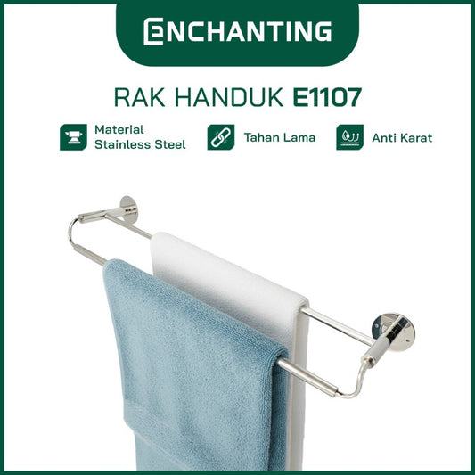 ENCHANTING Rak Handuk Material Stainless Steel Tahan Lama Anti Karat Kokoh Chrome Europe Enchanting E1107