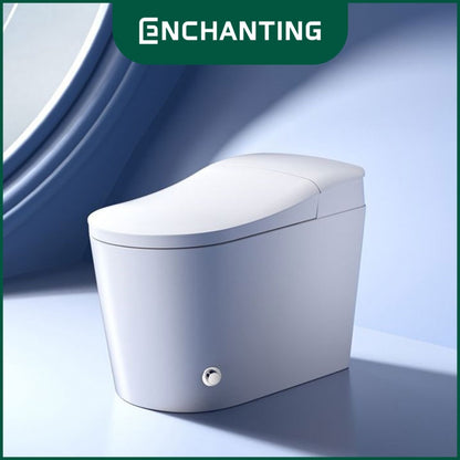ENCHANTING Smart Toilet/Kloset Tanpa Listrik Duduk Pintar Soft Close Cover Jarak AS 30 cm Automatic White Bergaransi E019