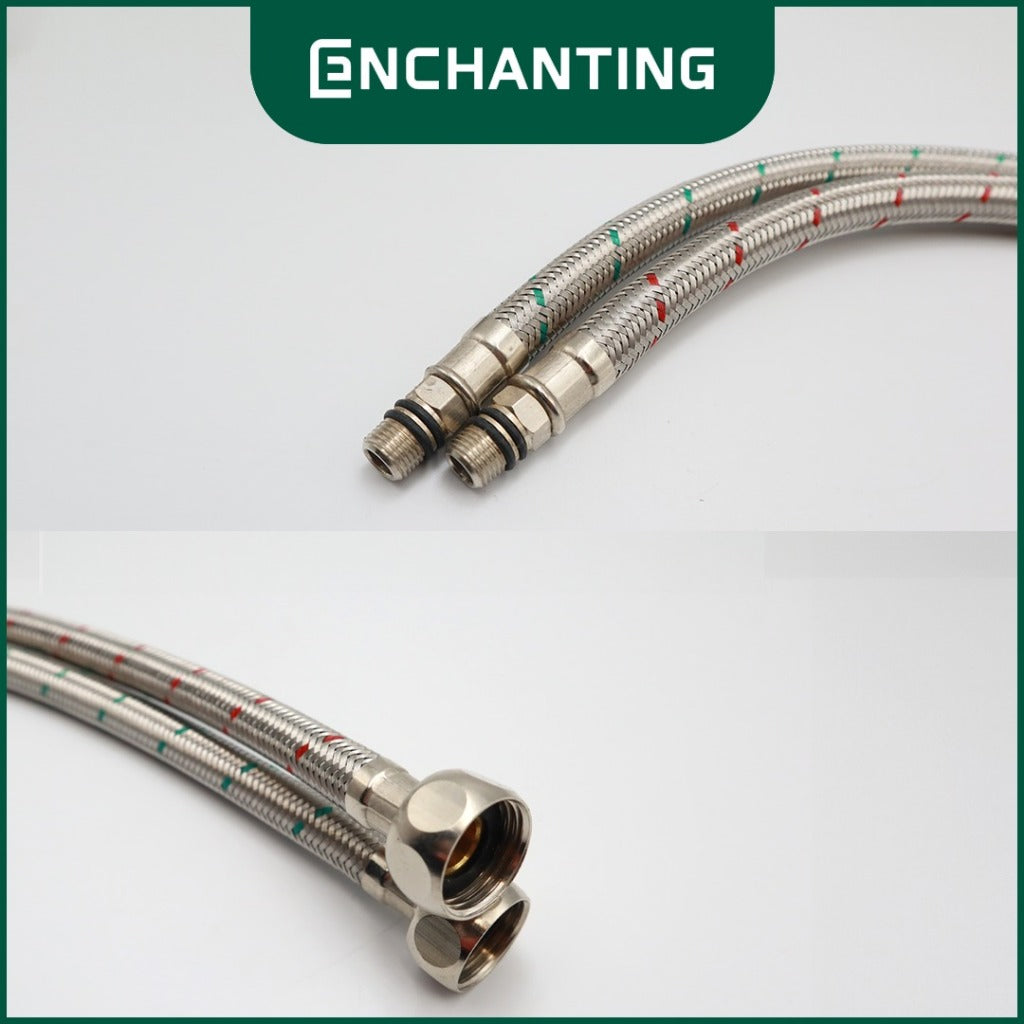 ENCHANTING Keran Air Wastafel Tanam Panas Dingin Chrome Kuningan Kran Air Tinggi E305